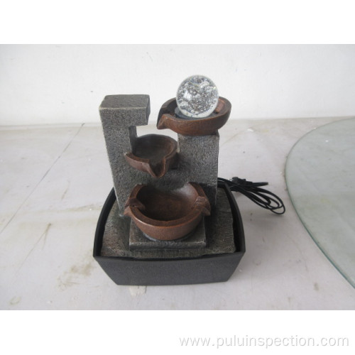 Resin fountain pre-inspection quality control in Zhangzou